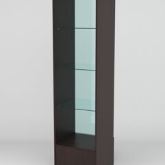 Витрина АСТРА ПОДИУМ №110 (без дверки, задняя стенка - стекло), Дуб Венге