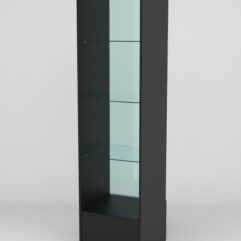 Витрина АСТРА ПОДИУМ №110 (без дверки, задняя стенка - стекло), Черный