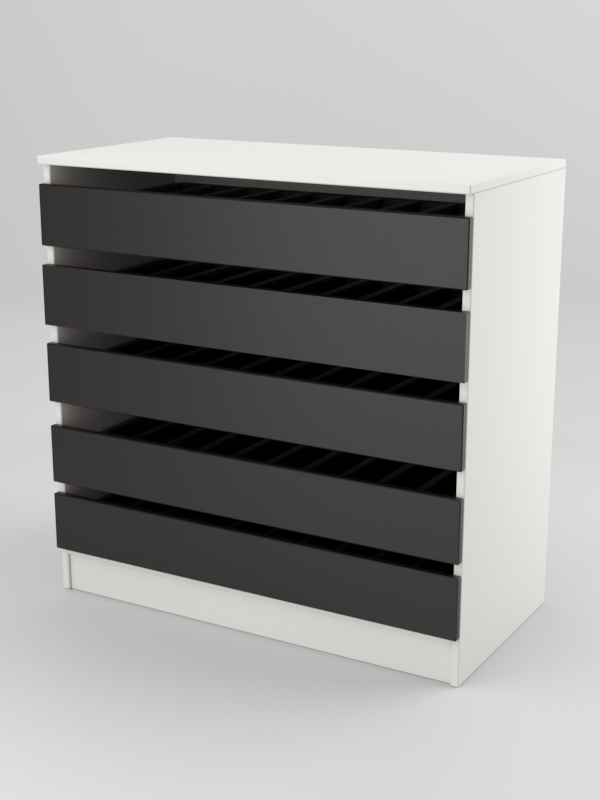 Прилавок для сигарет №1-W (900мм), Белый-Черный