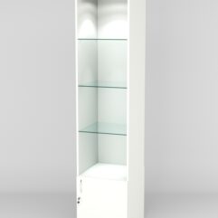 Витрина АСТРА №102-1 (без дверки, задняя стенка - ДСП), Белый