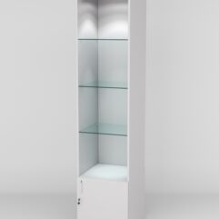 Витрина АСТРА №102-1 (без дверки, задняя стенка - ДСП), Серый