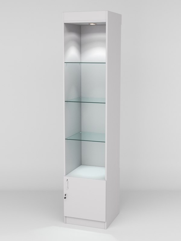 Витрина АСТРА №102-1 (без дверки, задняя стенка - ДСП), Серый