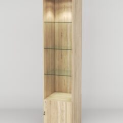 Витрина АСТРА №102-1 (без дверки, задняя стенка - ДСП), Дуб Сонома