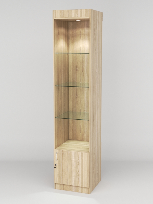 Витрина АСТРА №102-1 (без дверки, задняя стенка - ДСП), Дуб Сонома