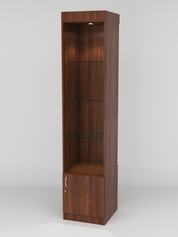 Витрина АСТРА №102-1 (без дверки, задняя стенка - ДСП), Орех