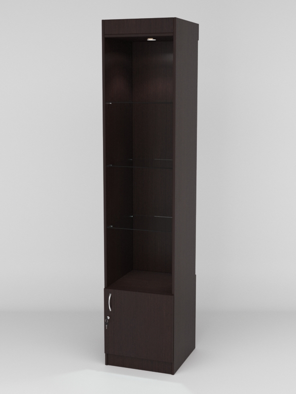 Витрина АСТРА №102-1 (без дверки, задняя стенка - ДСП), Дуб Венге