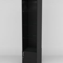 Витрина АСТРА №102-1 (без дверки, задняя стенка - ДСП), Черный