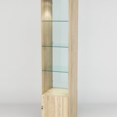 Витрина АСТРА №102 (без дверки, задняя стенка - стекло), Дуб Сонома