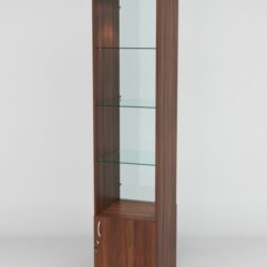 Витрина АСТРА №102 (без дверки, задняя стенка - стекло), Орех