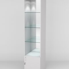 Витрина АСТРА №104 (без дверки, задняя стенка - зеркало), Серый