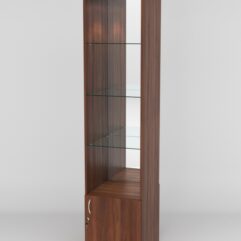 Витрина АСТРА №104 (без дверки, задняя стенка - зеркало), Орех