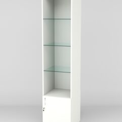 Витрина АСТРА №106-1 (без дверки, задняя стенка - ДСП), Белый