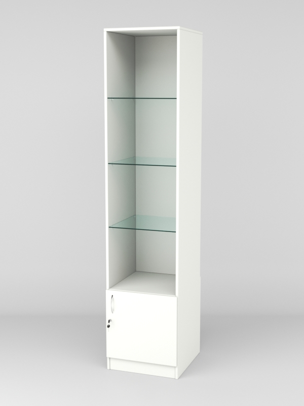 Витрина АСТРА №106-1 (без дверки, задняя стенка - ДСП), Белый