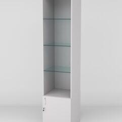 Витрина АСТРА №106-1 (без дверки, задняя стенка - ДСП), Серый