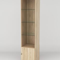 Витрина АСТРА №106-1 (без дверки, задняя стенка - ДСП), Дуб Сонома