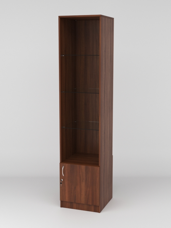 Витрина АСТРА №106-1 (без дверки, задняя стенка - ДСП), Орех