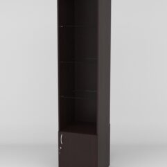 Витрина АСТРА №106-1 (без дверки, задняя стенка - ДСП), Дуб Венге