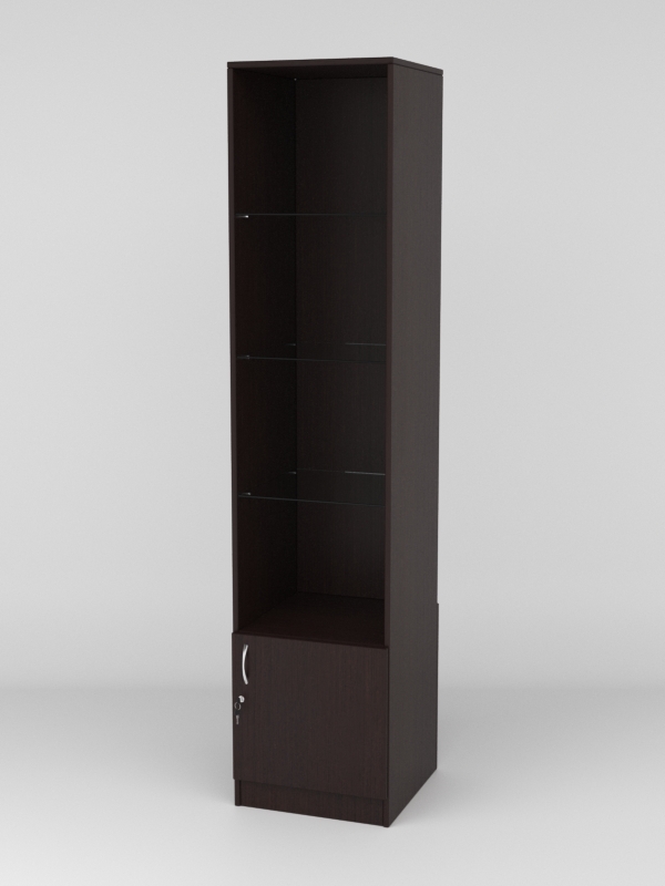 Витрина АСТРА №106-1 (без дверки, задняя стенка - ДСП), Дуб Венге