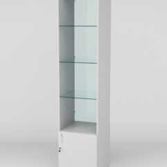 Витрина АСТРА №106 (без дверки, задняя стенка - стекло), Серый