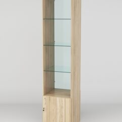 Витрина АСТРА №106 (без дверки, задняя стенка - стекло), Дуб Сонома