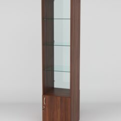 Витрина АСТРА №106 (без дверки, задняя стенка - стекло), Орех