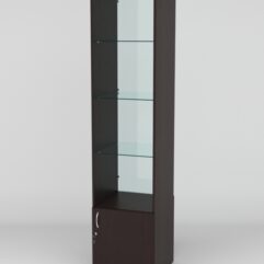 Витрина АСТРА №106 (без дверки, задняя стенка - стекло), Дуб Венге