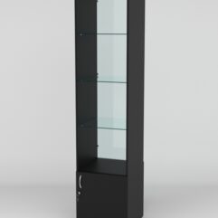 Витрина АСТРА №106 (без дверки, задняя стенка - стекло), Черный