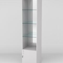 Витрина АСТРА №108 (без дверки, задняя стенка - зеркало), Серый