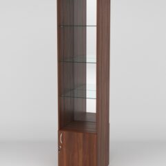 Витрина АСТРА №108 (без дверки, задняя стенка - зеркало), Орех