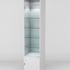 Витрина АСТРА №602-1 (без дверки, задняя стенка - ДСП), Серый