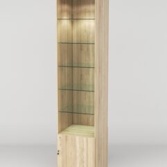 Витрина АСТРА №602-1 (без дверки, задняя стенка - ДСП), Дуб Сонома