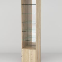 Витрина АСТРА №608 (без дверки, задняя стенка - зеркало), Дуб Сонома