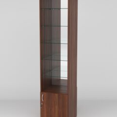 Витрина АСТРА №608 (без дверки, задняя стенка - зеркало), Орех