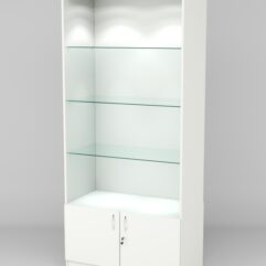 Витрина АСТРА №101-1 (без дверок, задняя стенка - ДСП), Белый