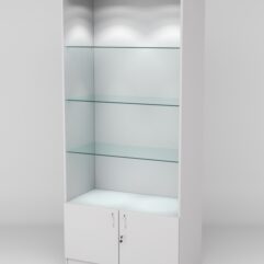 Витрина АСТРА №101-1 (без дверок, задняя стенка - ДСП), Серый