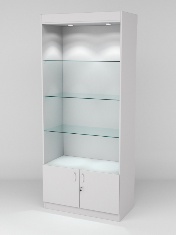 Витрина АСТРА №101-1 (без дверок, задняя стенка - ДСП), Серый