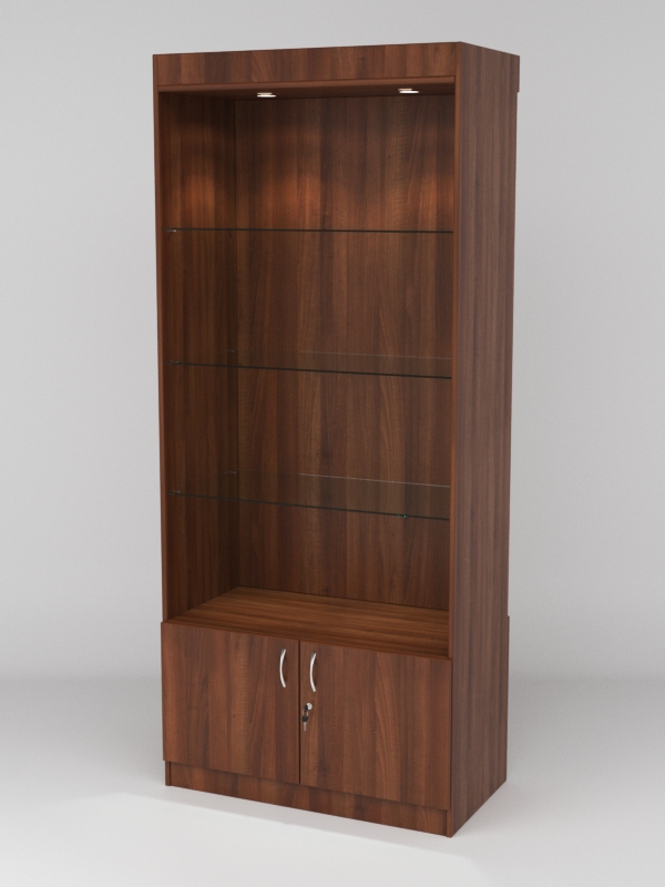 Витрина АСТРА №101-1 (без дверок, задняя стенка - ДСП), Орех