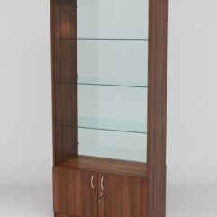 Витрина АСТРА №101 (без дверок, задняя стенка - стекло), Орех