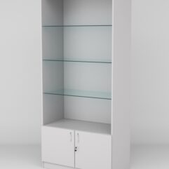 Витрина АСТРА №105-1 (без дверок, задняя стенка - ДСП), Серый