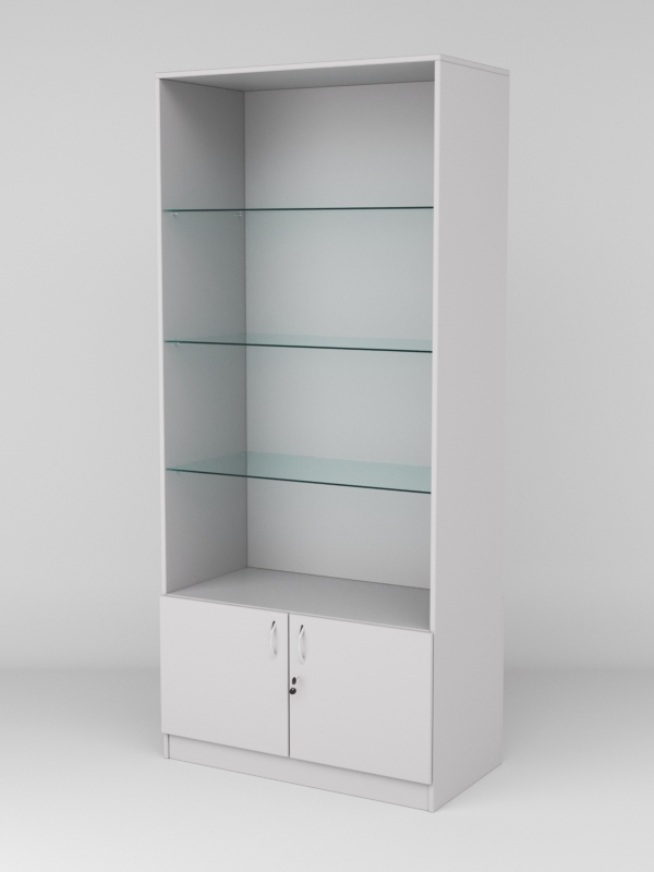 Витрина АСТРА №105-1 (без дверок, задняя стенка - ДСП), Серый