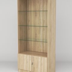 Витрина АСТРА №105-1 (без дверок, задняя стенка - ДСП), Дуб Сонома