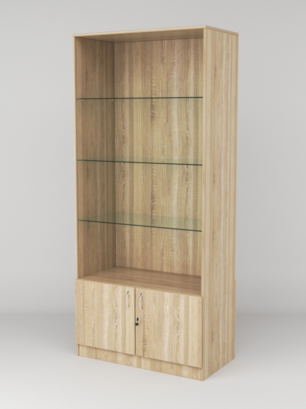 Витрина АСТРА №105-1 (без дверок, задняя стенка - ДСП), Дуб Сонома