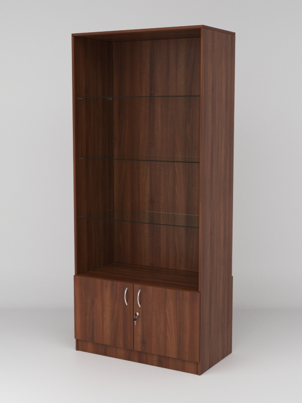 Витрина АСТРА №105-1 (без дверок, задняя стенка - ДСП), Орех