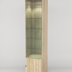 Витрина АСТРА №502-1 (с дверкой, задняя стенка - ДСП), Дуб Сонома