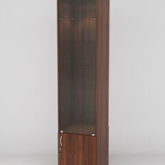 Витрина АСТРА №502-1 (с дверкой, задняя стенка - ДСП), Орех