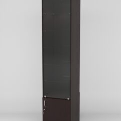 Витрина АСТРА №502-1 (с дверкой, задняя стенка - ДСП), Дуб Венге