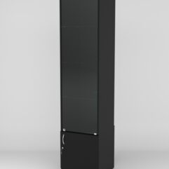 Витрина АСТРА №6-1 (с дверкой, задняя стенка - ДСП), Черный