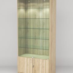 Витрина АСТРА №501-1 (с дверками, задняя стенка - ДСП), Дуб Сонома