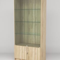 Витрина АСТРА №5-1 (с дверками, задняя стенка - ДСП), Дуб Сонома