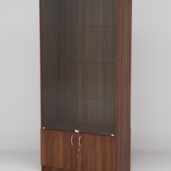 Витрина АСТРА №5-1 (с дверками, задняя стенка - ДСП), Орех